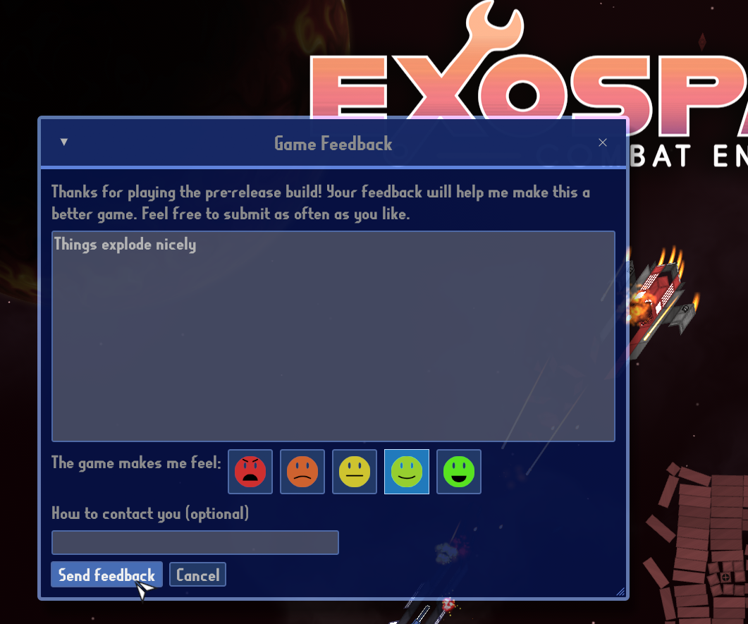 Feedback popup